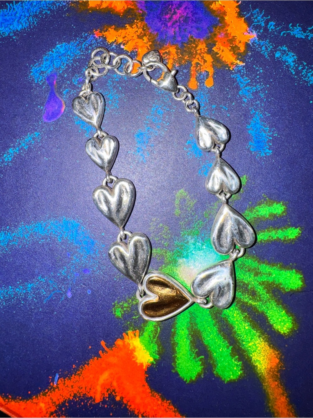 Brighton Cascade Heart Bracelet Silver with Gold Accent